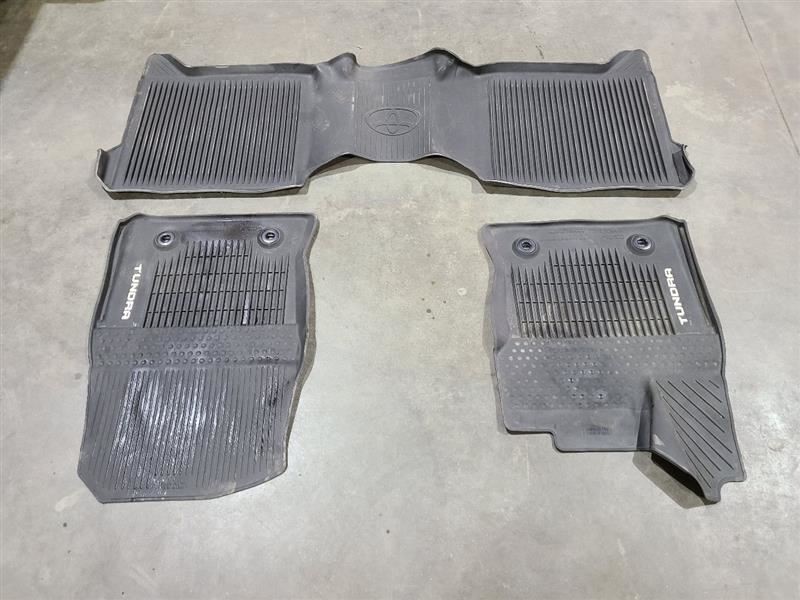 22 TOYOTA TUNDRA CREW CAB ALL WEATHER FLOOR MAT SET FRONT REAR BLACK 561157