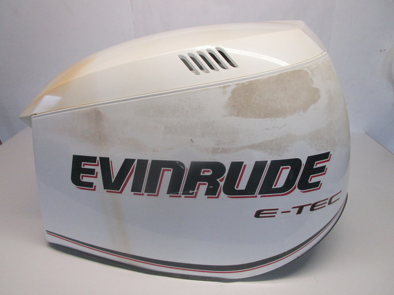 0285653 OMC Evinrude E-Tec 200 225 250 300 HP Cowl Top Motor Cover White 0285608