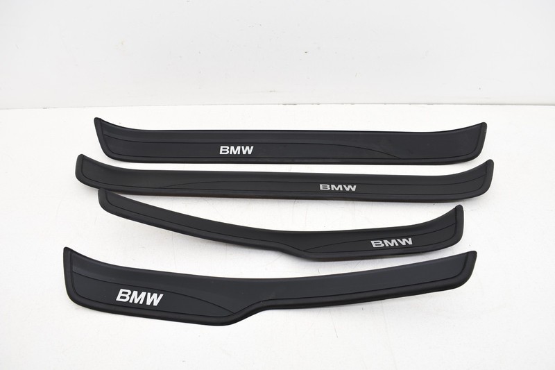 2007 BMW 328xi E90 SEDAN DOOR SILL SCUFF PLATE TRIM SET OEM BLACK KW61