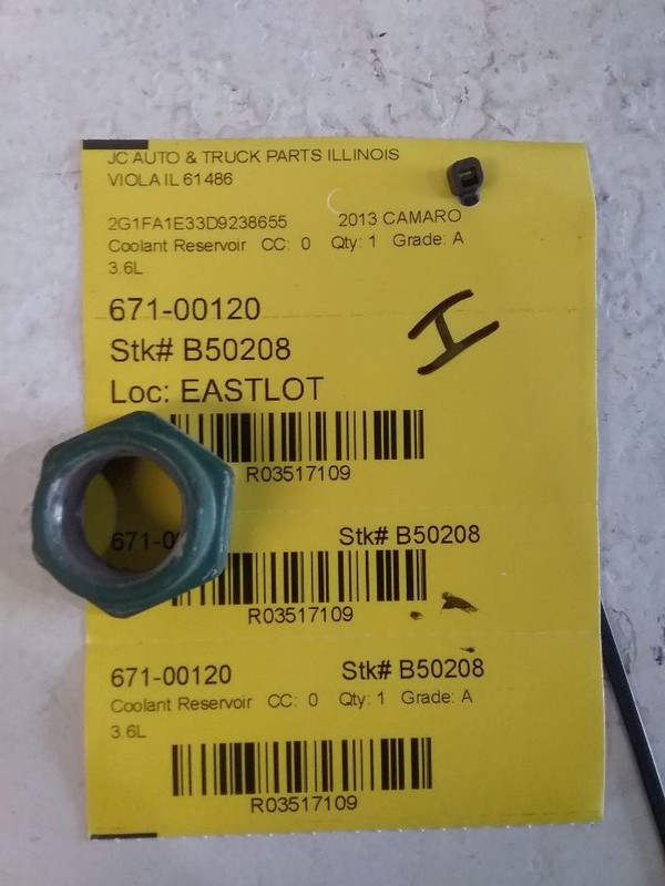 Coolant Reservoir Fits 10-15 CAMARO 3517109