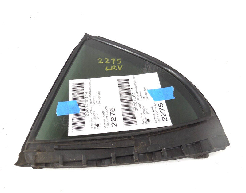 2013-2018 Lexus ES300h Rear Door Window Vent Glass Driver Left LH OEM
