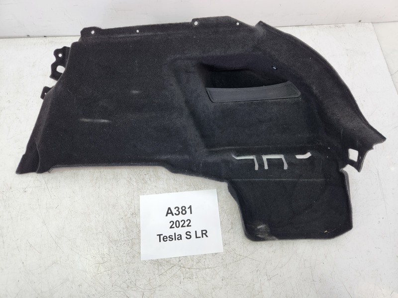 ✅ 2021-2025 OEM Tesla S Rear Right Passenger Carpet Soft Trim Trunk Panel