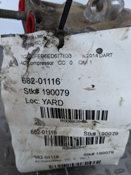 AC Compressor Fits 14-16 DART 882847