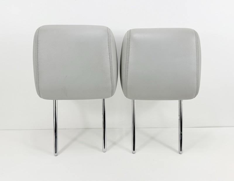 2012-2015 Jaguar XF Front Seat Headrests Set Left & Right Pair *Light Gray OEM