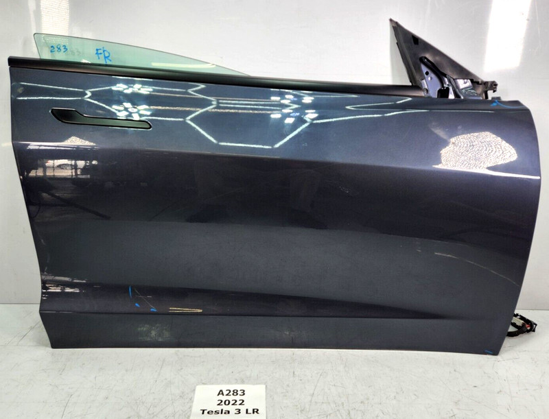 ✅ 21-23 OEM Tesla Model 3 Front Right Passenger Door Shell Panel Gray PMNG NOTE*