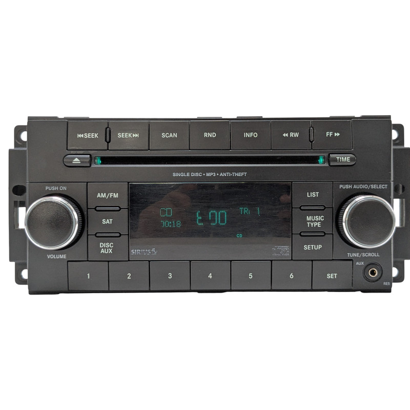 2007-2012 Chrysler Dodge Jeep MP3 Sirius Radio CD Player Aux RES P05091195AB OEM