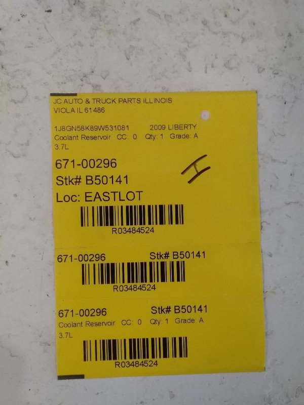 Coolant Reservoir Fits 08-12 LIBERTY 3484524