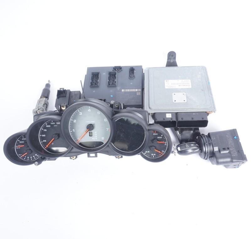 11-14 Porsche Cayenne 958 4.8l Ignition Set Key Lock Module Cluster OEM