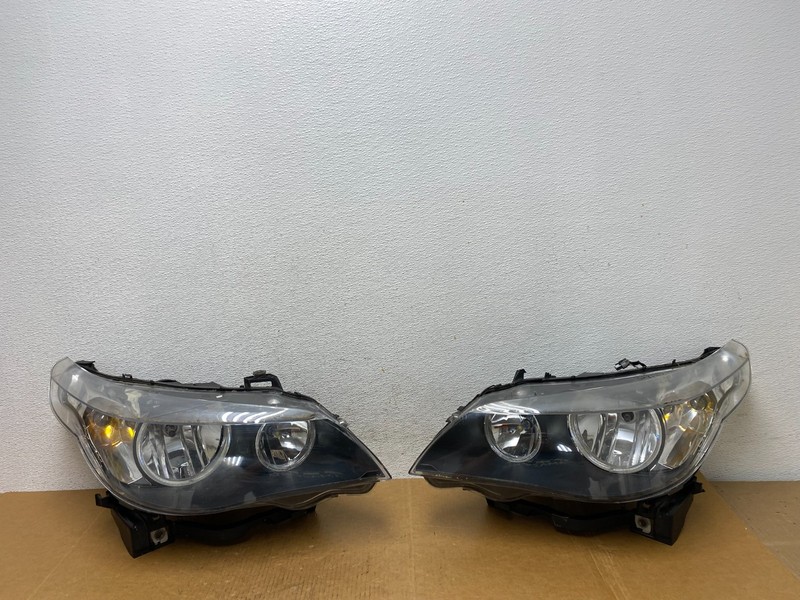2004 to 2007 BMW 525i 5 Series Left+Right Set Halogen HeadlightsAD9165 DG