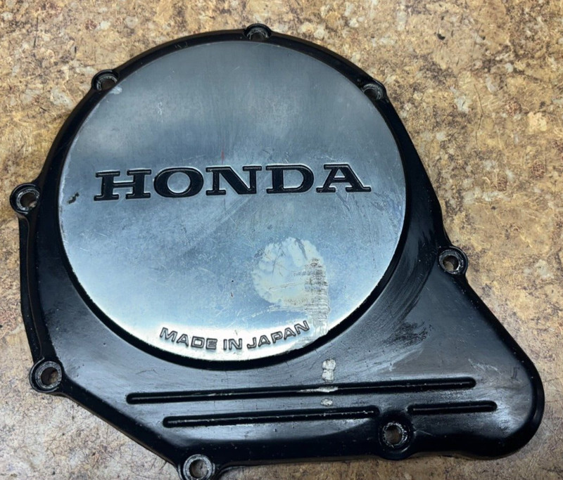 85 Honda CB650 Nighthawk Engine Clutch Cover 1985 Panel Motor Casing CB 650 A8