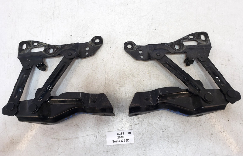 ✅ 16-20 OEM Tesla Model X Front Right Left Driver Passenger Hood Hinge Black SET
