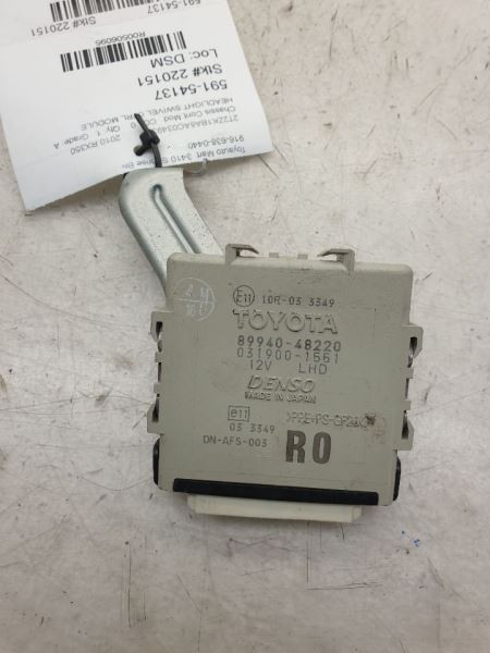 10-12 LEXUS RX350 3.5L 2WD AT HEADLIGHT SWIVEL CONTROL MODULE ECM