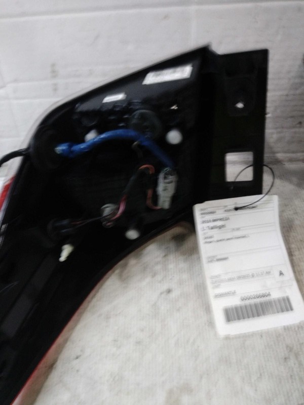 2018 Subaru Impreza Left Tail Light Assembly Black OEM 638588 128k Miles