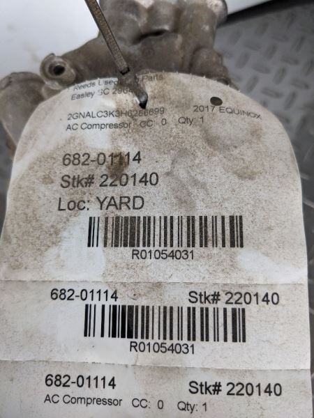 AC Compressor Fits 15-17 EQUINOX 1054031