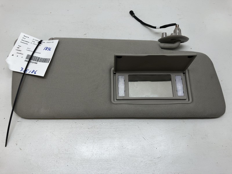 2013 DODGE 1500 Sun visor Right passenger w/illumination OEM 13