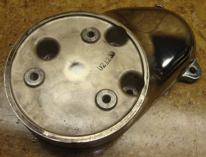 02 Yamaha XVS650 XVS 650 A V Star Engine Chrome Cover Panel Case Side Generator