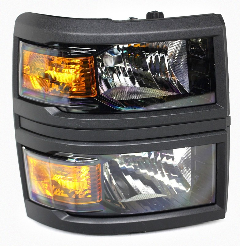 OEM Halogen Headlamp For Chevy Silverado 4500, 5500, 6500 HD Black 4078318C91
