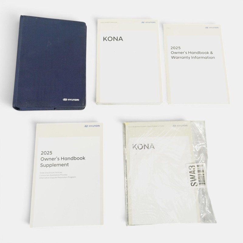 2025 HYUNDAI KONA Owner's Manual With Booklet's & Case S1eoeu54h OEM