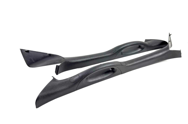 2004-2008 Ford F150 Front Trim Handle Pull Bar Windshield Pillars Pair Black OEM