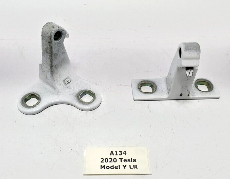 ✅ 2020-2023 OEM Tesla Model Y Rear Left Driver Upper Lower Door Hinge White SET