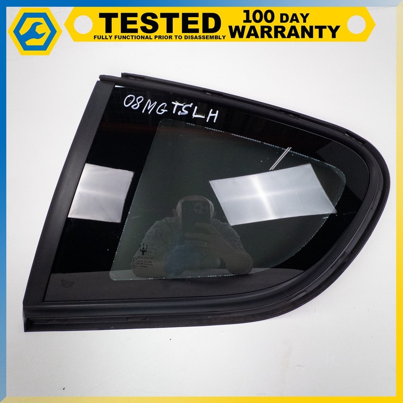 08-19 MASERATI GRANTURISMO COUPE REAR LEFT SIDE WINDOW QUARTER GLASS OEM