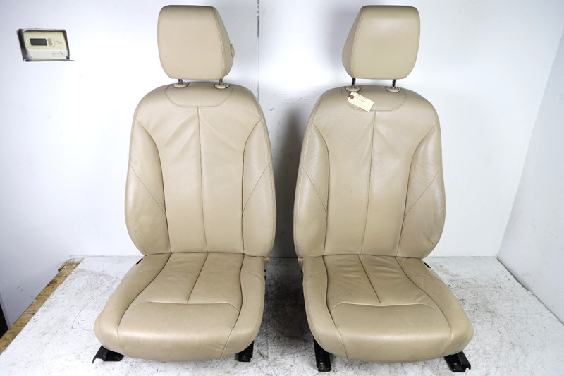 12-18 BMW 320 328 335 F30 PAIR FRONT LEFT & RIGHT SEAT SEATS VENETO BEIGE DAKOTA