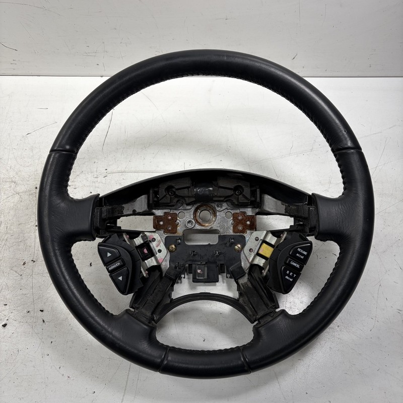 98-02 Honda Accord 2D EX V6 Steering Wheel Black Leather OEM