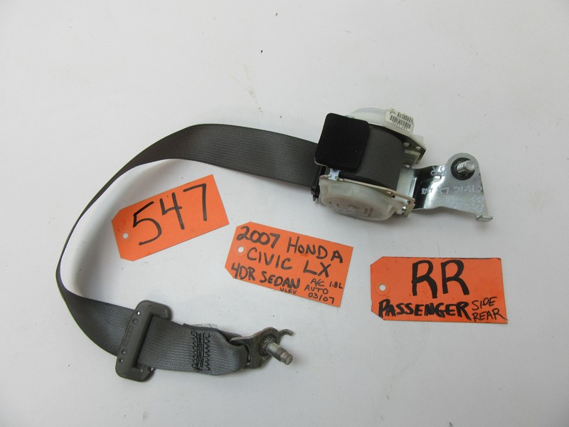 FITS 06-11 CIVIC SEDAN RIGHT PASSENGER SIDE BACK REAR SHOULDER SEAT BELT HARNESS
