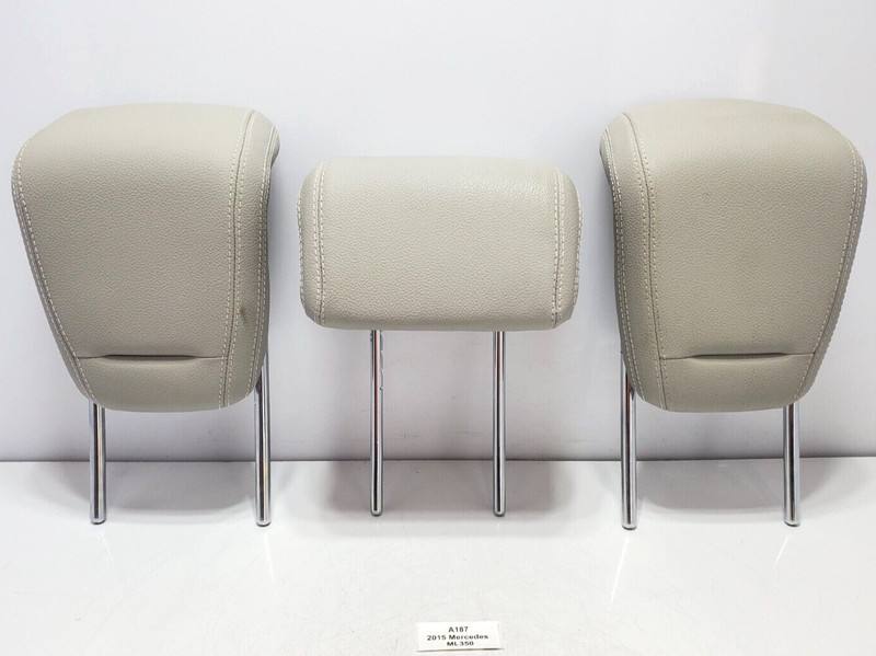 ✅ 12-15 OEM Mercedes W166 ML350 Rear Left Right Seat Headres Imitation Leather*
