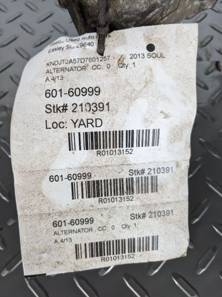 Alternator Without Automatic Engine Stop And Start Fits 12-13 SOUL 1013152