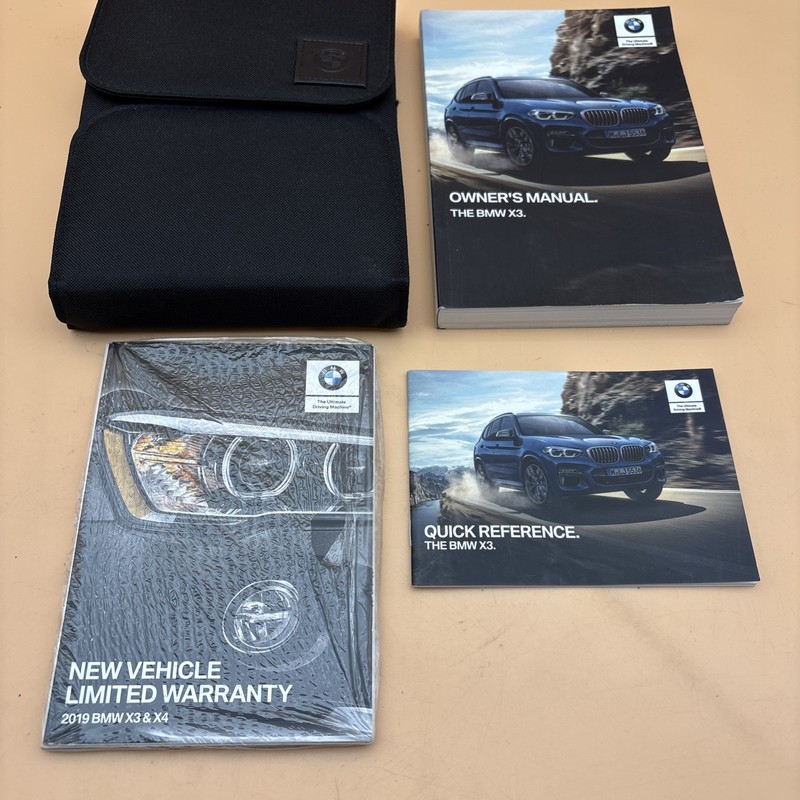 2019 BMW X3 Owner’s Manual Quick Reference Guide With Case