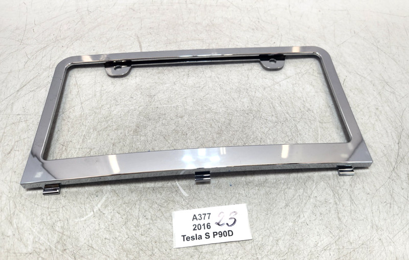 ✅ 16-20 OEM Tesla Model S License Plate Frame Bracket Chrome 19k