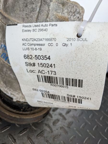 AC Compressor Thru 10/31/2011 Fits 10-11 SOUL 706515