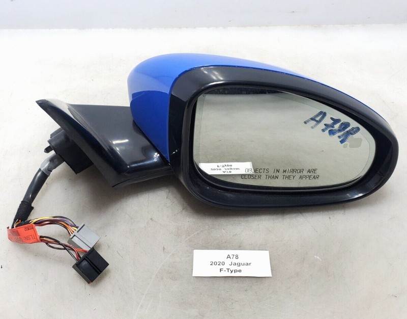 ✅14-20 OEM Jaguar F-Type X152 Passenger Side Rear View Mirror Blue w/ Blind Spot
