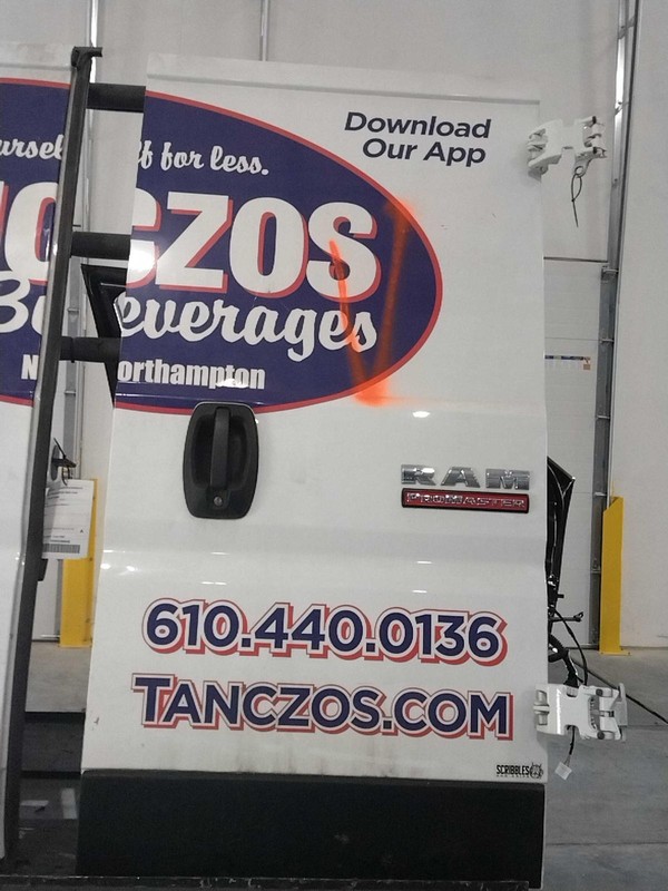 2021 RAM ProMaster 3500 Right Rear Cargo Door White Used OEM Part 567521