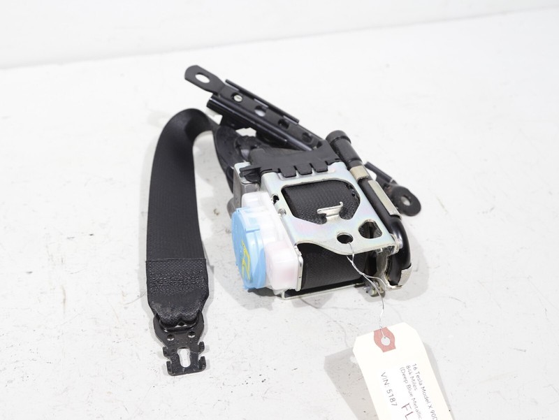 2016-2020 TESLA MODEL X FRONT LEFT 1ST ROW RETRACTOR TAN 2516335-AA OEM 84K