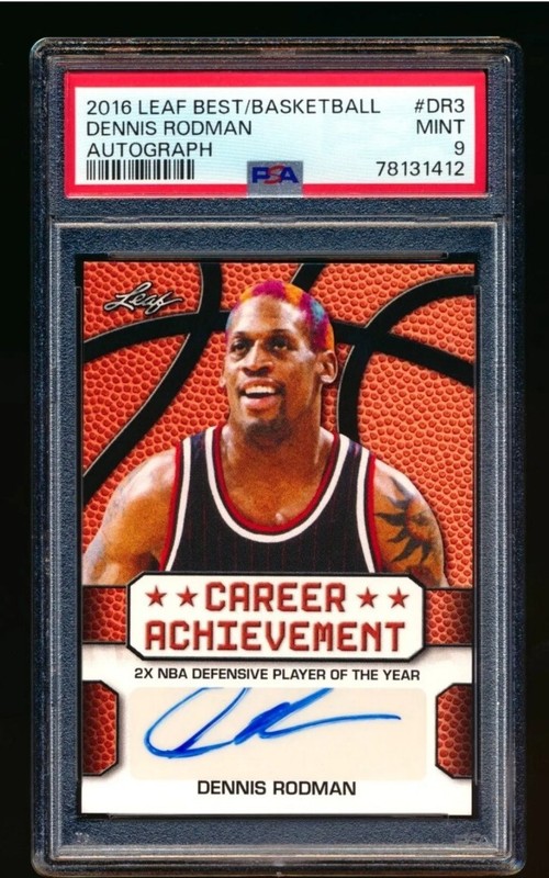 2016-17 LEAF BEST #DR3 DENNIS RODMAN AUTO AUTOGRAPH RARE BULLS PSA 9! LOW POP 2!
