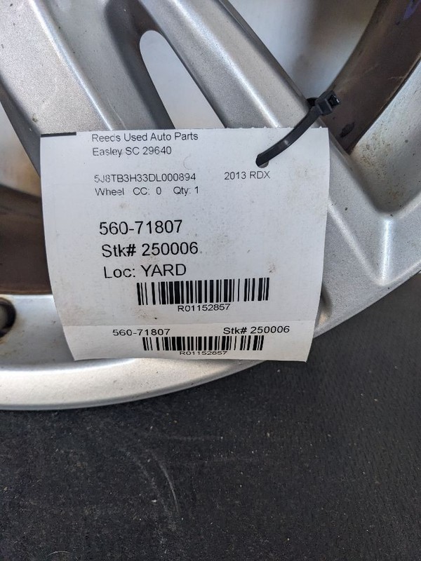 Wheel 18x7-1/2 10 Spoke Alloy Fits 13-15 RDX 1152857