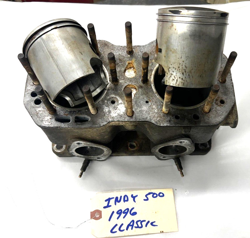 Polaris OEM Twin Cylinder & Pistons 1989-1997 500 Classic XCR Widetrak SKS RMK