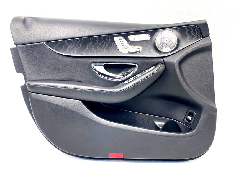 15-18 MERCEDES C300 W205 FRONT LEFT DRIVER INTERIOR DOOR PANEL BLACK OEM A0.49
