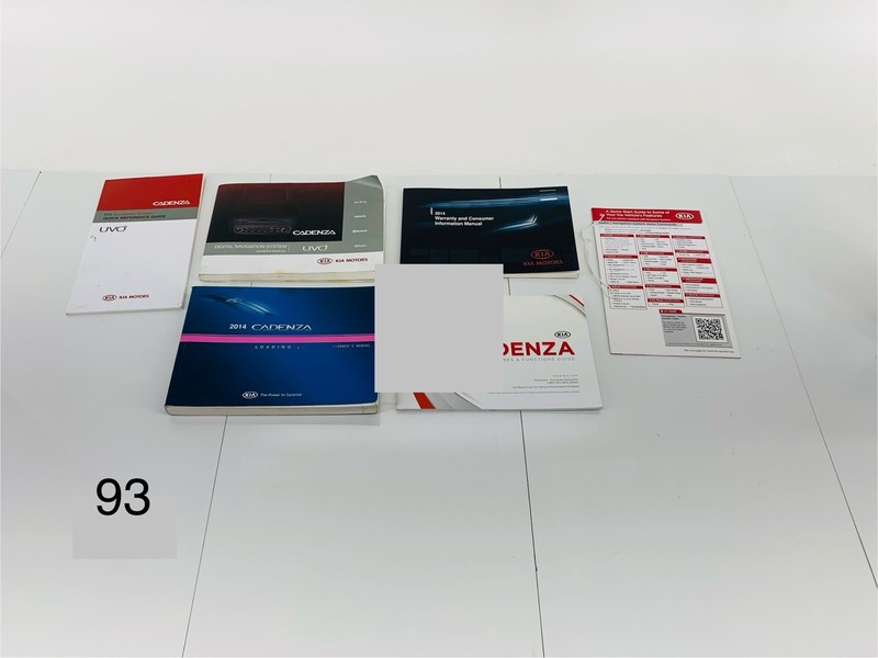 2014 KIA CADENZA PREMIUM 3.3L V6 GAS OWNERS MANUAL GUIDE BOOK SET OEM