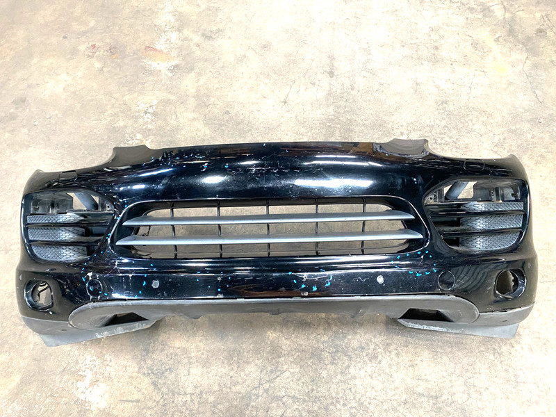 11-14 PORSCHE CAYENNE FRONT BUMPER COVER W/ PARKING SENSOR BLACK OEM #A0.61