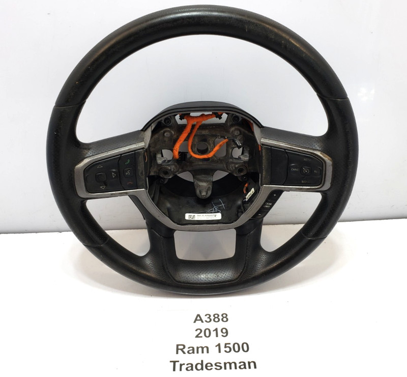 ✅ 19-24 OEM RAM 1500 Tradesman Driver Steering Wheel Black W/ Switches
