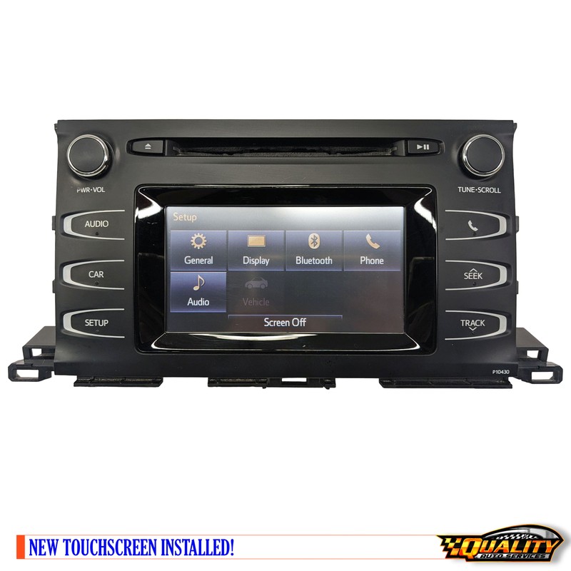 2014 - 2019 Toyota Highlander OEM AM FM Single CD Touch Screen Bluetooth Radio