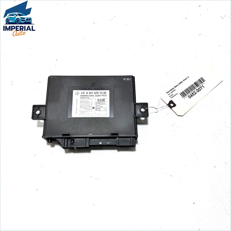 2007-2010 MERCEDES W221 S550 KEYLESSGO KEYLESS GO CONTROL MODULE UNIT OEM