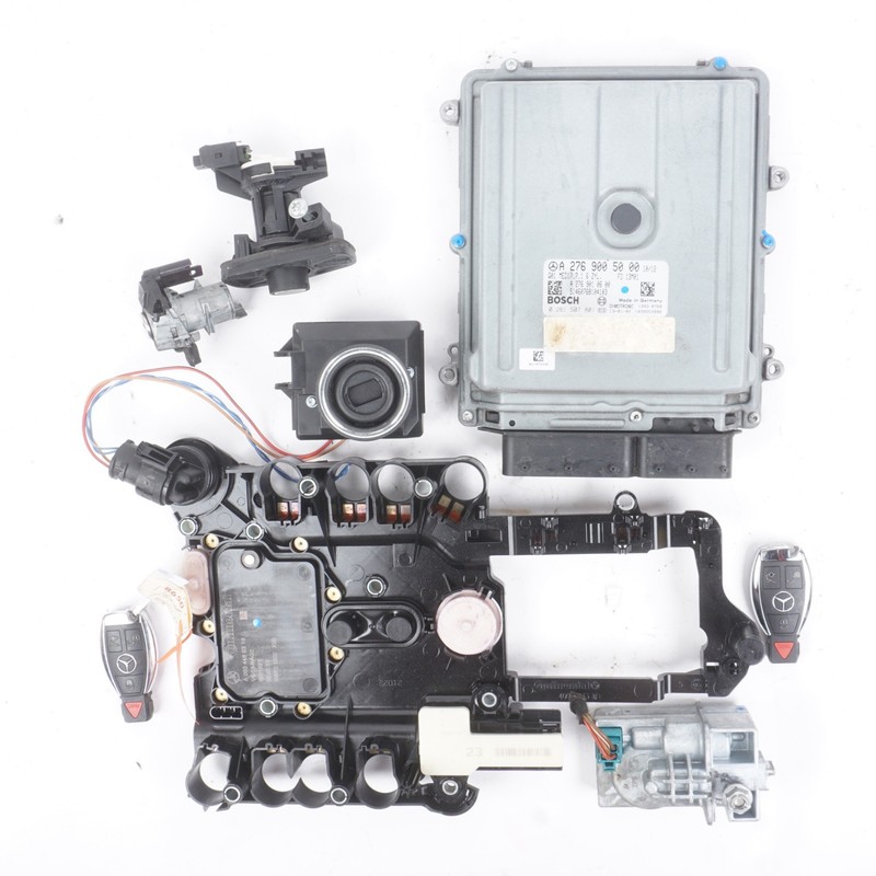 2013 Mercedes E350 Engine Computer Ignition Lock Key Set OEM