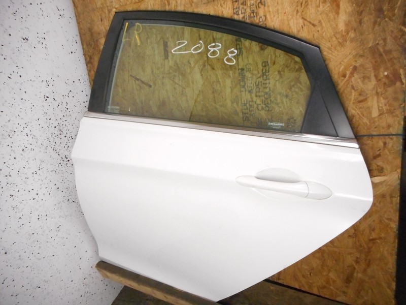 Hyundai Sonata Door Rear Driver Left Electric Vin B & C 8th White JR OEM 11-14