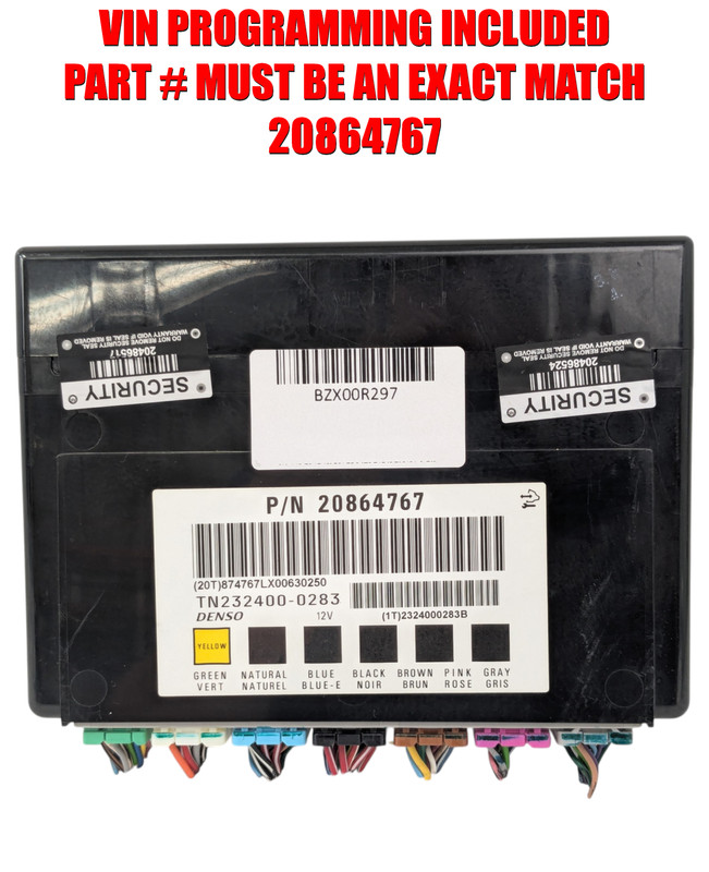 VIN PROGRAMMED 2006-2013 Chevrolet GMC Buick Cadillac BCM Body Control Module