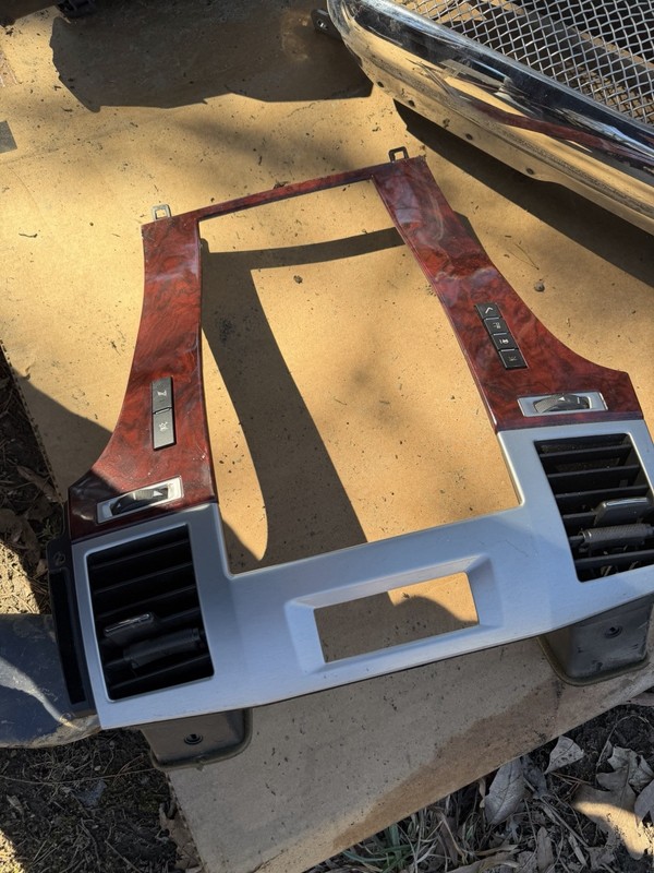 2008-2014 Cadillac Escalade Platinum Wood Aluminum Radio Trim Piece Bezel