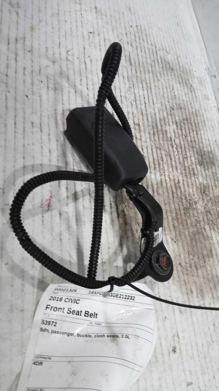 2016 Honda Civic OEM Used Grey Seat Belt 4DR 135K Miles Warranty Included